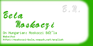 bela moskoczi business card